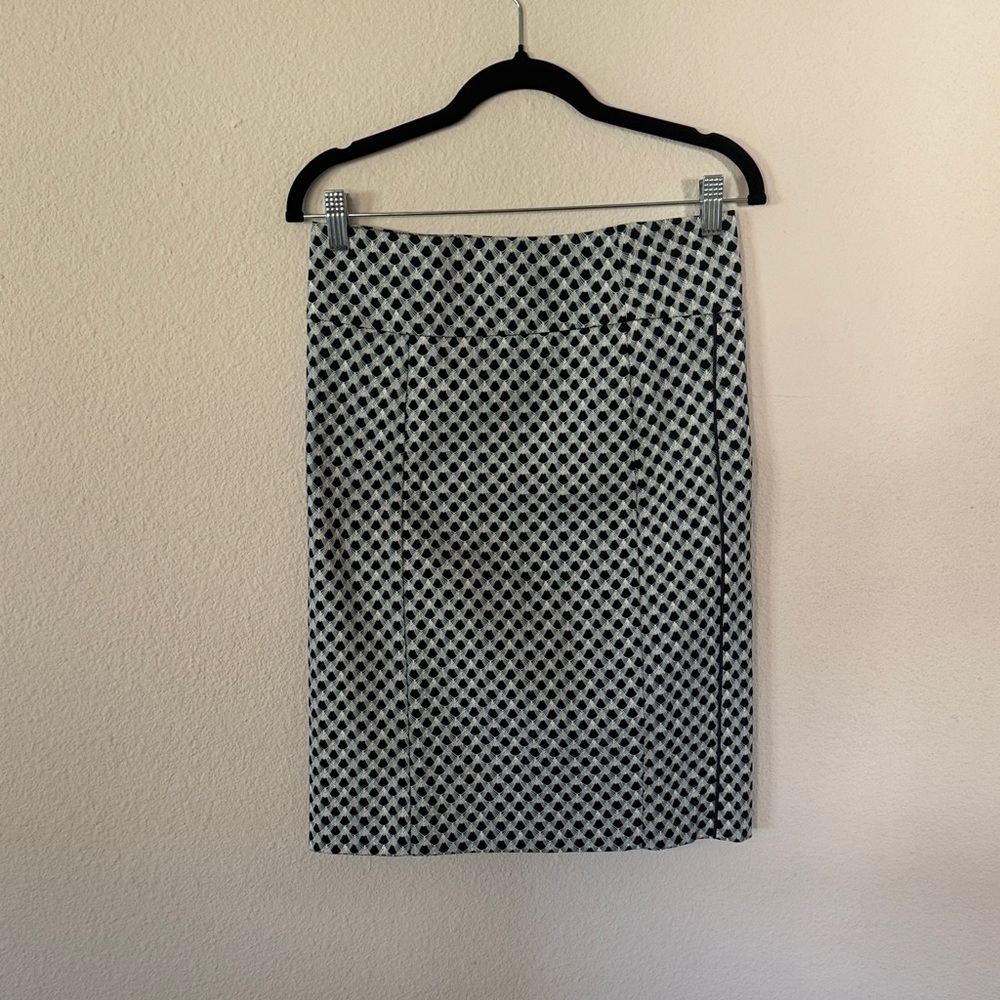 Stylish Blue and White Patterned Skirt